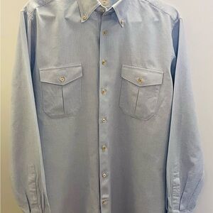 Stenstroms - Men’s Casual Blue Poplin Shirt  - Like New - Excellent Condition